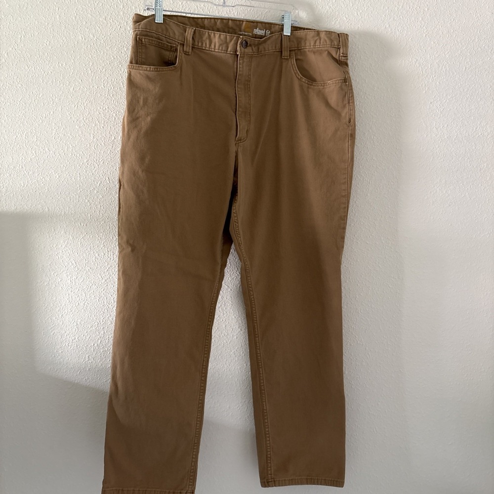 Carhartt Work Pants Mens 40 X 32 Camel Brown Rugged Relaxed Fit